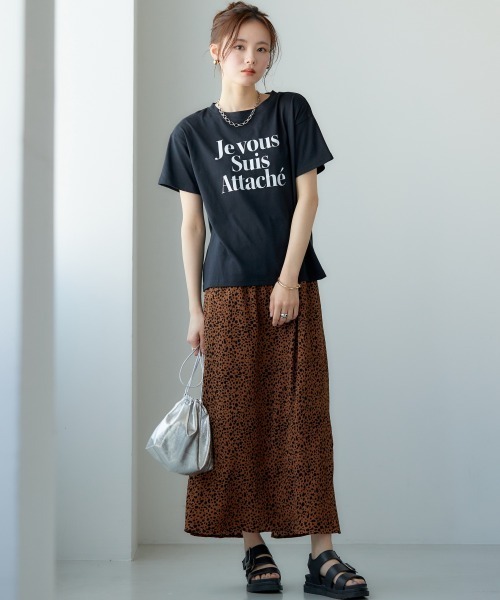 miclat（ミクラ）の「大きいサイズ　シンプルロゴT　miclat（Tシャツ/カットソー・レディース・オフホワイト/ブラック・L/LL/3L/4L/5L）」の14枚目の写真