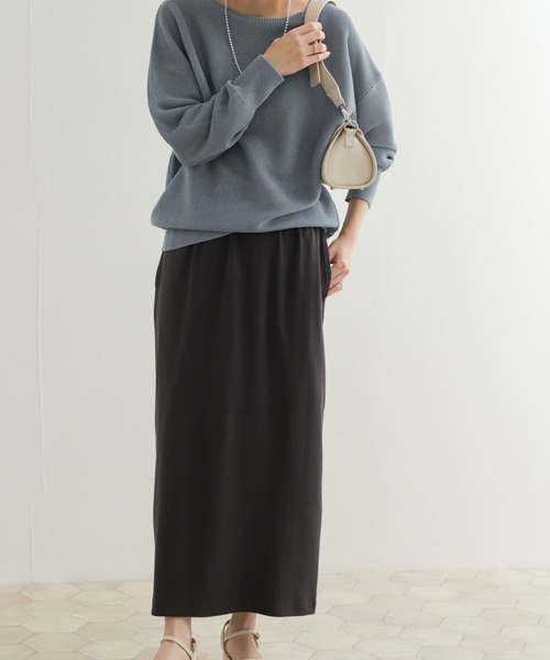 URBAN RESEARCH DOORS(アーバンリサーチドアーズ)の「リブカットストレートスカート(スカート・レディース・ブラック/チャコールグレー・MEDIUM)」の15枚目の写真