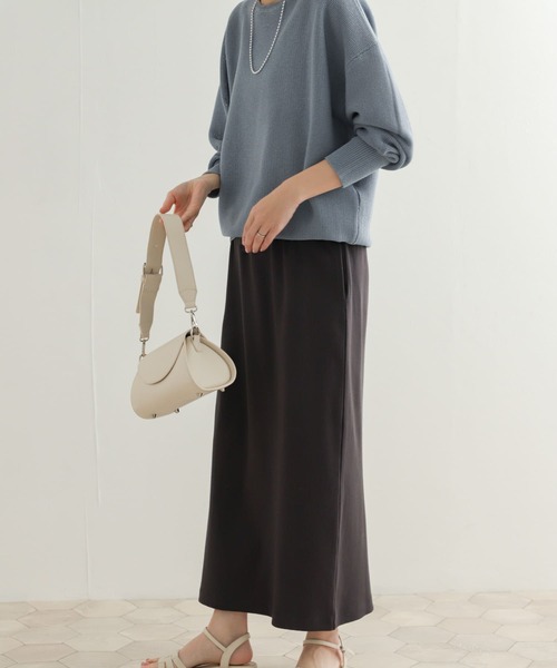 URBAN RESEARCH DOORS(アーバンリサーチドアーズ)の「リブカットストレートスカート(スカート・レディース・ブラック/チャコールグレー・MEDIUM)」の19枚目の写真