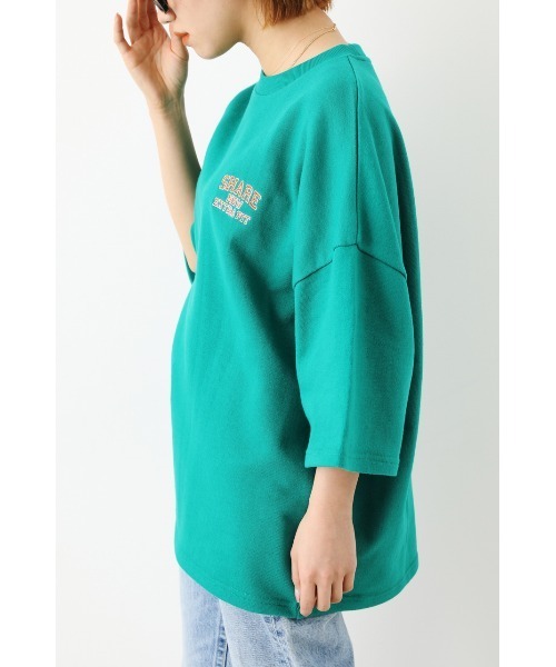 RODEO CROWNS WIDE BOWL(ロデオクラウンズワイドボウル)の「SHARE スウェット S/S トップス(Tシャツ/カットソー・レディース・アイボリー/ブラック/グリーン・FREE)」の17枚目の写真