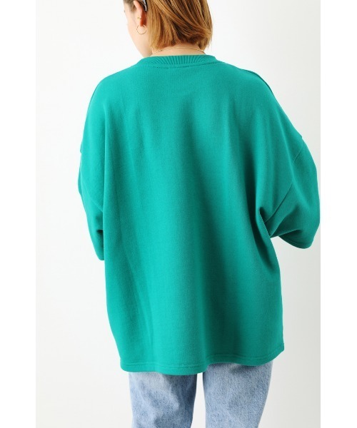 RODEO CROWNS WIDE BOWL(ロデオクラウンズワイドボウル)の「SHARE スウェット S/S トップス(Tシャツ/カットソー・レディース・アイボリー/ブラック/グリーン・FREE)」の9枚目の写真