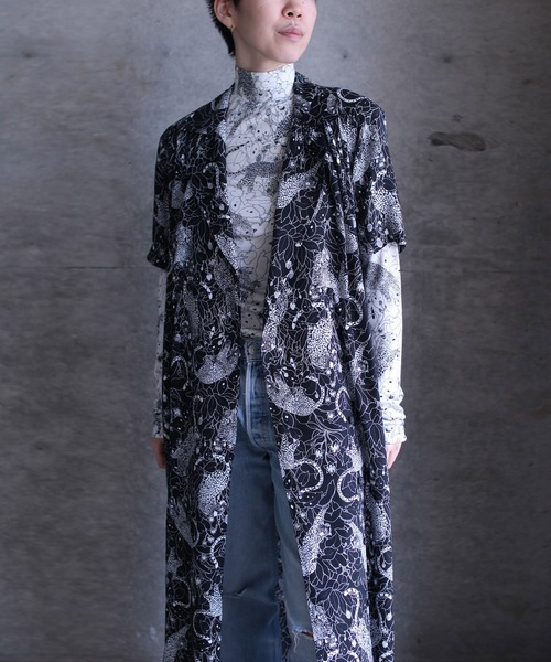 G.V.G.V.(ジーヴィージーヴィー)の「LEOPARD PRINT DOUBLE FRONT DRESS(シャツワンピース・レディース・ブラック・34/36)」の8枚目の写真