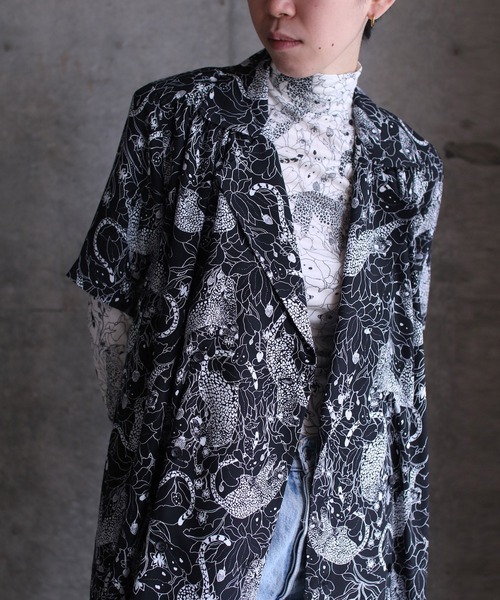 G.V.G.V.(ジーヴィージーヴィー)の「LEOPARD PRINT DOUBLE FRONT DRESS(シャツワンピース・レディース・ブラック・34/36)」の10枚目の写真