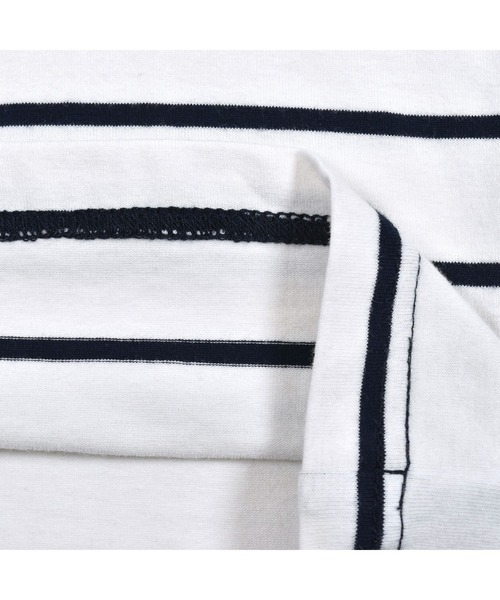 BeBe（ベベ）の「BeBe/【お揃い】マリンボーダーポケットTシャツ(80~150cm)（Tシャツ/カットソー・キッズ・グレー系その他/ブルー系その他・120/80/140/150/110/100/90/130）」の19枚目の写真