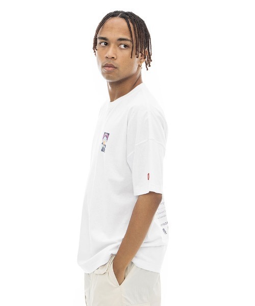 ELEMENT（エレメント）の「ELEMENT メンズ TAPE COVER FACE SS Ｔシャツ 【2023年夏モデル】/エレメント半袖Tシャツ（Tシャツ/カットソー・メンズ・ブラック/ホワイト/マルチ・MEDIUM/LARGE/X-LARGE）」の8枚目の写真