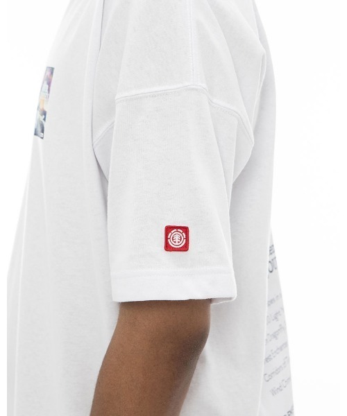 ELEMENT（エレメント）の「ELEMENT メンズ TAPE COVER FACE SS Ｔシャツ 【2023年夏モデル】/エレメント半袖Tシャツ（Tシャツ/カットソー・メンズ・ブラック/ホワイト/マルチ・MEDIUM/LARGE/X-LARGE）」の4枚目の写真
