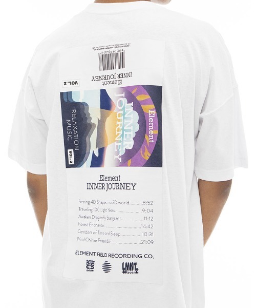 ELEMENT（エレメント）の「ELEMENT メンズ TAPE COVER FACE SS Ｔシャツ 【2023年夏モデル】/エレメント半袖Tシャツ（Tシャツ/カットソー・メンズ・ブラック/ホワイト/マルチ・MEDIUM/LARGE/X-LARGE）」の15枚目の写真