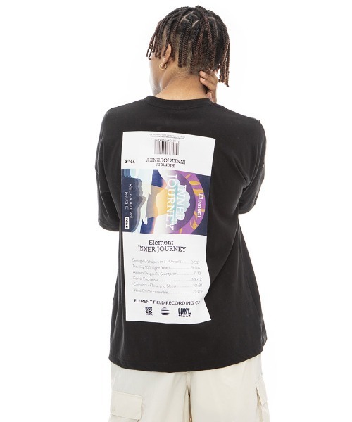 ELEMENT（エレメント）の「ELEMENT メンズ TAPE COVER FACE SS Ｔシャツ 【2023年夏モデル】/エレメント半袖Tシャツ（Tシャツ/カットソー・メンズ・ブラック/ホワイト/マルチ・MEDIUM/LARGE/X-LARGE）」の9枚目の写真
