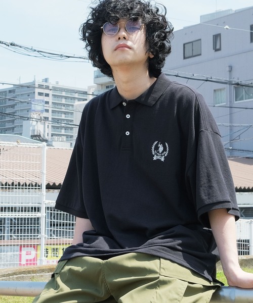 U.S. POLO ASSN.(ユーエスポロアッスン)の「U.S. POLO ASSN. / ユーエスポロアッスン 別注 コラボ オーバーサイズ 半袖 ポロシャツ(ポロシャツ・メンズ・ホワイト系その他/ホワイト/ブルー系その他/ネイビー/グリーン系その他/ダークグリーン/ブラック系その他/ブラック・X-LARGE/LARGE/MEDIUM)」の4枚目の写真