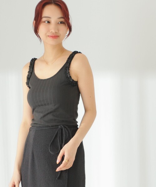 B:MING by BEAMS（ビーミングバイビームス）の「B:MING by BEAMS / フリル キャミソール（キャミソール・レディース・ブラック系その他4/パープル系その他4/ミント・ONE SIZE）」の2枚目の写真