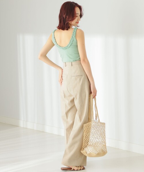 B:MING by BEAMS（ビーミングバイビームス）の「B:MING by BEAMS / フリル キャミソール（キャミソール・レディース・ブラック系その他4/パープル系その他4/ミント・ONE SIZE）」の10枚目の写真