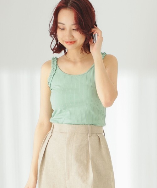 B:MING by BEAMS（ビーミングバイビームス）の「B:MING by BEAMS / フリル キャミソール（キャミソール・レディース・ブラック系その他4/パープル系その他4/ミント・ONE SIZE）」の7枚目の写真