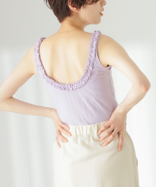 B:MING by BEAMS（ビーミングバイビームス）の「B:MING by BEAMS / フリル キャミソール（キャミソール・レディース・ブラック系その他4/パープル系その他4/ミント・ONE SIZE）」の5枚目の写真