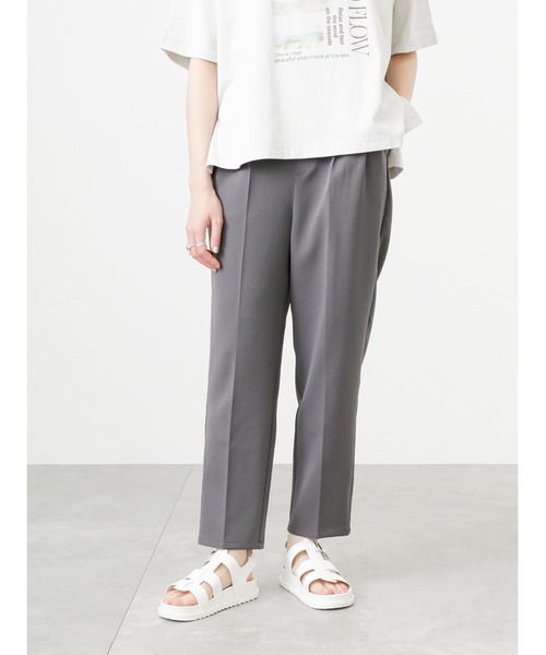 Samansa Mos2 blue（サマンサモスモスブルー）の「【接触冷感】マルチスタイルテーパードパンツ（その他パンツ・レディース・ブラック/グレー/オフホワイト/サックスブルー/ピンク/イエロー/グリーン・LARGE/SMALL/MEDIUM）」の3枚目の写真