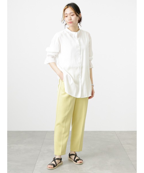 Samansa Mos2 blue（サマンサモスモスブルー）の「【接触冷感】マルチスタイルテーパードパンツ（その他パンツ・レディース・ブラック/グレー/オフホワイト/サックスブルー/ピンク/イエロー/グリーン・LARGE/SMALL/MEDIUM）」の8枚目の写真