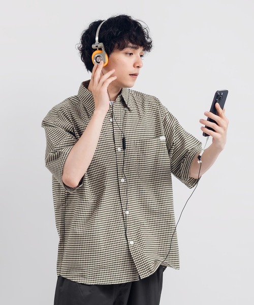 MUHET（ミュエータ）の「レギュラーカラー半袖シャツ（シャツ/ブラウス・レディース・サックスブルー/その他/オフホワイト/グリーン系その他/ブルー系その他・MEDIUM/SMALL/LARGE）」の22枚目の写真