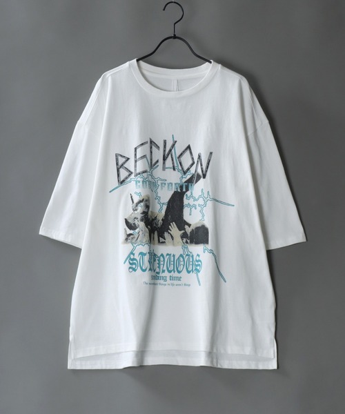 SITRY（シトリー）の「Big silhouette Heavy weight vintage print T-shirt/アメリカン ヘビーウェイト ヴィンテージプリント Tシャツ（Tシャツ/カットソー・メンズ・ホワイト系その他2/ホワイト系その他3/ホワイト系その他4/ブラック系その他2/ブラック系その他3/ブラック系その他4/グレー系その他2/グレー系その他3/グレー系その他4/ホワイト系その他/ブラック系その他/グレー系その他/ホワイト/チャコールグレー/ブラック・M/L/XL/S）」の3枚目の写真