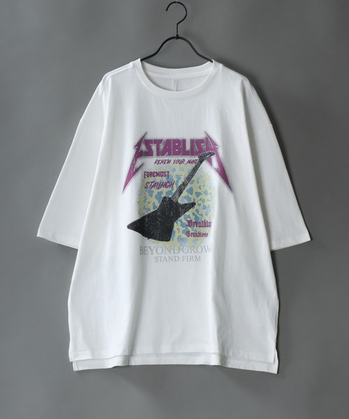 SITRY（シトリー）の「Big silhouette Heavy weight vintage print T-shirt/アメリカン ヘビーウェイト ヴィンテージプリント Tシャツ（Tシャツ/カットソー・メンズ・ホワイト系その他2/ホワイト系その他3/ホワイト系その他4/ブラック系その他2/ブラック系その他3/ブラック系その他4/グレー系その他2/グレー系その他3/グレー系その他4/ホワイト系その他/ブラック系その他/グレー系その他/ホワイト/チャコールグレー/ブラック・M/L/XL/S）」の2枚目の写真