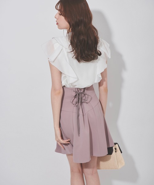 31 Sons de mode（トランテアン　ソン　ドゥ　モード）の「フリルシアーブラウス（シャツ/ブラウス・レディース・サックスブルー/グレー/オフホワイト・36）」の21枚目の写真