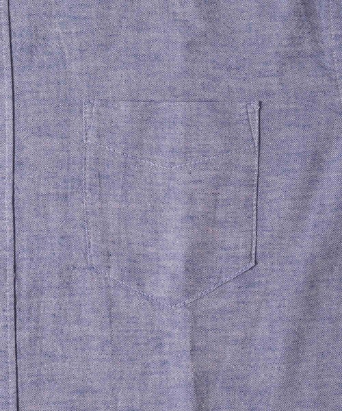 BAYBLO（ベイブロ）の「(BG)【ユニセックス】リネンブレンド ホリゾンタルカラー 7分袖 シャツ（シャツ/ブラウス・メンズ・ブラック/カーキ/ベージュ系その他3/ブルー系その他/ブルー系その他2/ネイビー/オフホワイト/ブルー系その他3/ホワイト系その他3/グレー系その他/ピンク系その他・X-LARGE/LARGE/MEDIUM）」の16枚目の写真