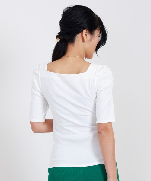 ETERNITY SELECT(エタニティ セレクト)の「袖コンシャス カシュクールカットソー(Tシャツ/カットソー・レディース・ピンク/ホワイト/ブラック・M/L)」の14枚目の写真