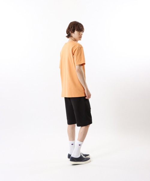 Champion(チャンピオン)の「【Champion/チャンピオン】メンズ ベーシック ショートスリーブポケットTシャツ(Tシャツ/カットソー・メンズ・オレンジ系1・X-LARGE/SMALL/LARGE/MEDIUM)」の4枚目の写真