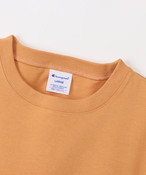 Champion(チャンピオン)の「【Champion/チャンピオン】メンズ ベーシック ショートスリーブポケットTシャツ(Tシャツ/カットソー・メンズ・オレンジ系1・X-LARGE/SMALL/LARGE/MEDIUM)」の10枚目の写真