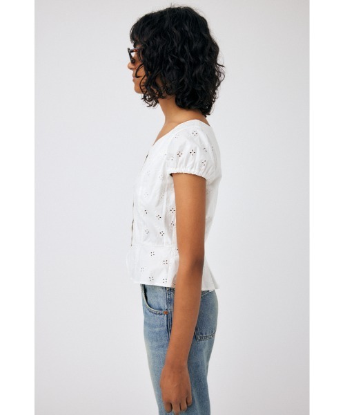 MOUSSY（マウジー）の「EYELET CORSET ブラウス（シャツ