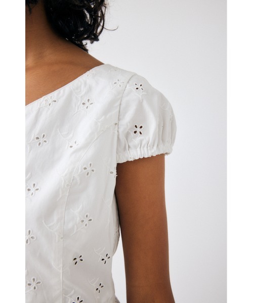MOUSSY | EYELET RUFFLE ブラウス (シャツ・ブラウス ) |SHEL
