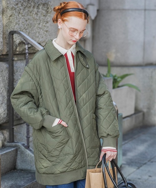 【美品】バーバリーゴルフ　ダウンコート　ベージュ　L　ノバチェック　キルティング キルティングロングダウンコート「D956」-RUIRUE BOUTIQUE