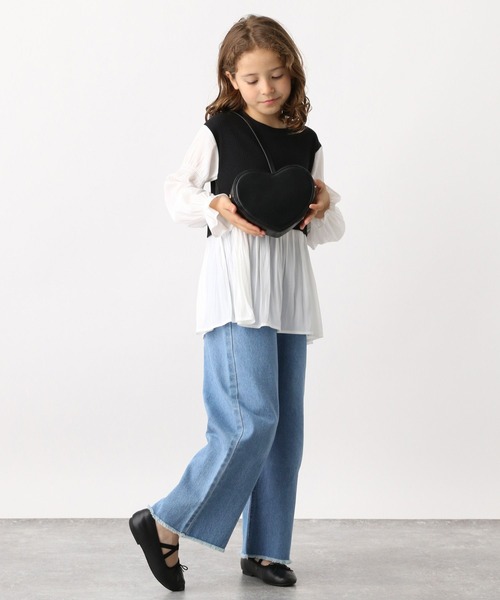 GLOBAL WORK（グローバルワーク）の「サスツキワイドデニムパンツ/907725（デニムパンツ・キッズ・ブラック/ブルー系その他/ブルー系その他2/ブルー系その他3・110cm/100cm/120cm/130cm/140cm/150cm/160cm）」の5枚目の写真