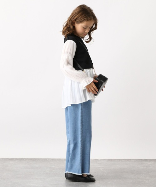 GLOBAL WORK（グローバルワーク）の「サスツキワイドデニムパンツ/907725（デニムパンツ・キッズ・ブラック/ブルー系その他/ブルー系その他2/ブルー系その他3・110cm/100cm/120cm/130cm/140cm/150cm/160cm）」の6枚目の写真