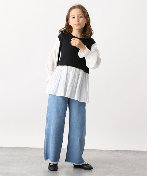 GLOBAL WORK（グローバルワーク）の「サスツキワイドデニムパンツ/907725（デニムパンツ・キッズ・ブラック/ブルー系その他/ブルー系その他2/ブルー系その他3・110cm/100cm/120cm/130cm/140cm/150cm/160cm）」の7枚目の写真