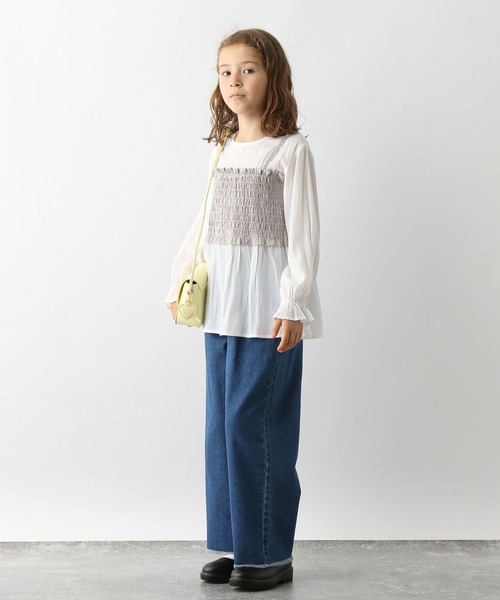 GLOBAL WORK（グローバルワーク）の「サスツキワイドデニムパンツ/907725（デニムパンツ・キッズ・ブラック/ブルー系その他/ブルー系その他2/ブルー系その他3・110cm/100cm/120cm/130cm/140cm/150cm/160cm）」の14枚目の写真