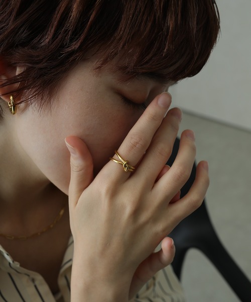 ORLEAN(オルレアン)の「【ORLEAN】ノットデザインリング(リング・レディース・ゴールド/シルバー・11号)」の6枚目の写真