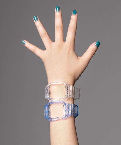 zandy(ズィーアンドワイ)の「【 zandy / ズィー・アンド・ワイ 】クリア一体式バンド アップルウォッチベルト CLEAR applewatch belt BRL(デジタル腕時計・レディース・グリーン/イエロー/クリア/ピンク/ブルー/ブラック・MEDIUM/SMALL)」の18枚目の写真