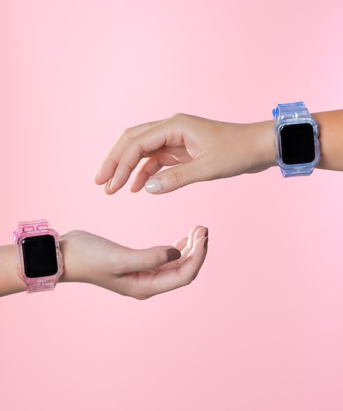 zandy(ズィーアンドワイ)の「【 zandy / ズィー・アンド・ワイ 】クリア一体式バンド アップルウォッチベルト CLEAR applewatch belt BRL(デジタル腕時計・レディース・グリーン/イエロー/クリア/ピンク/ブルー/ブラック・MEDIUM/SMALL)」の20枚目の写真