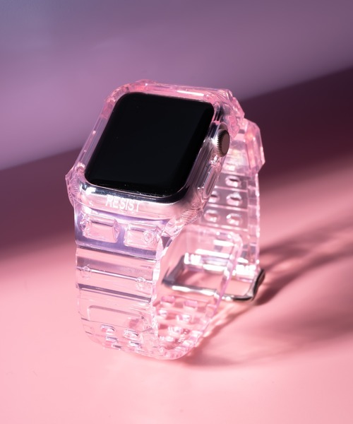 zandy(ズィーアンドワイ)の「【 zandy / ズィー・アンド・ワイ 】クリア一体式バンド アップルウォッチベルト CLEAR applewatch belt BRL(デジタル腕時計・レディース・グリーン/イエロー/クリア/ピンク/ブルー/ブラック・MEDIUM/SMALL)」の14枚目の写真