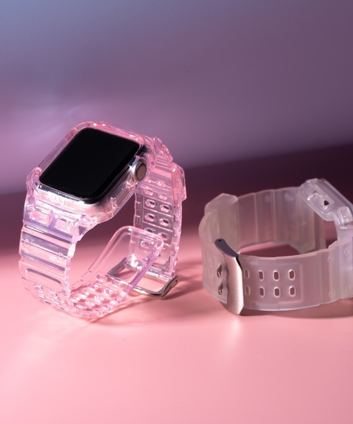 zandy(ズィーアンドワイ)の「【 zandy / ズィー・アンド・ワイ 】クリア一体式バンド アップルウォッチベルト CLEAR applewatch belt BRL(デジタル腕時計・レディース・グリーン/イエロー/クリア/ピンク/ブルー/ブラック・MEDIUM/SMALL)」の15枚目の写真