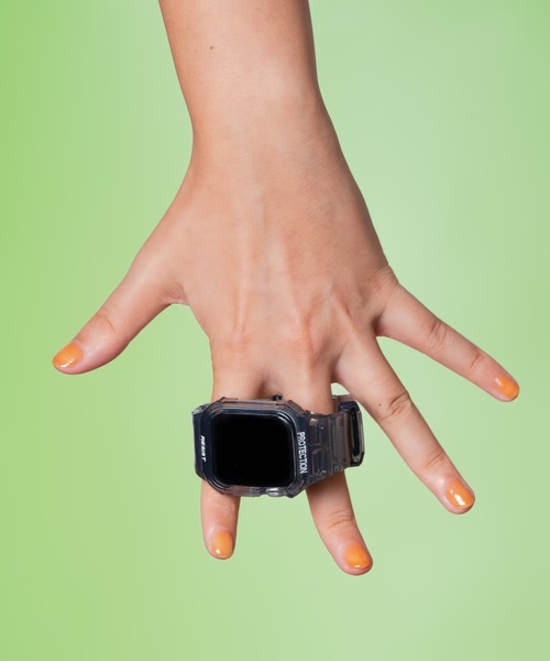 zandy(ズィーアンドワイ)の「【 zandy / ズィー・アンド・ワイ 】クリア一体式バンド アップルウォッチベルト CLEAR applewatch belt BRL(デジタル腕時計・レディース・グリーン/イエロー/クリア/ピンク/ブルー/ブラック・MEDIUM/SMALL)」の21枚目の写真