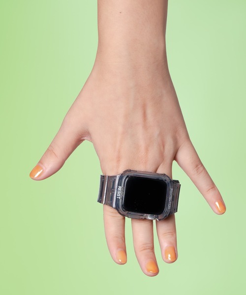 zandy(ズィーアンドワイ)の「【 zandy / ズィー・アンド・ワイ 】クリア一体式バンド アップルウォッチベルト CLEAR applewatch belt BRL(デジタル腕時計・レディース・グリーン/イエロー/クリア/ピンク/ブルー/ブラック・MEDIUM/SMALL)」の22枚目の写真