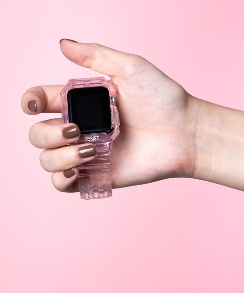 zandy(ズィーアンドワイ)の「【 zandy / ズィー・アンド・ワイ 】クリア一体式バンド アップルウォッチベルト CLEAR applewatch belt BRL(デジタル腕時計・レディース・グリーン/イエロー/クリア/ピンク/ブルー/ブラック・MEDIUM/SMALL)」の9枚目の写真