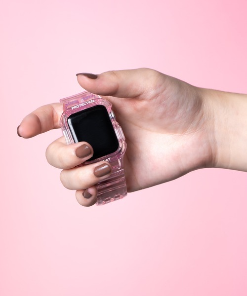 zandy(ズィーアンドワイ)の「【 zandy / ズィー・アンド・ワイ 】クリア一体式バンド アップルウォッチベルト CLEAR applewatch belt BRL(デジタル腕時計・レディース・グリーン/イエロー/クリア/ピンク/ブルー/ブラック・MEDIUM/SMALL)」の10枚目の写真