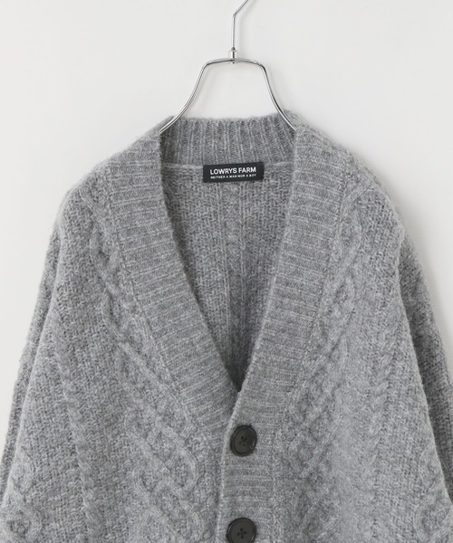 LOWRYS FARM（ローリーズファーム）の「３．５Ｇケーブルカーデ　972781（ニット/セーター・キッズ・ベージュ/グレー・FREE）」の5枚目の写真