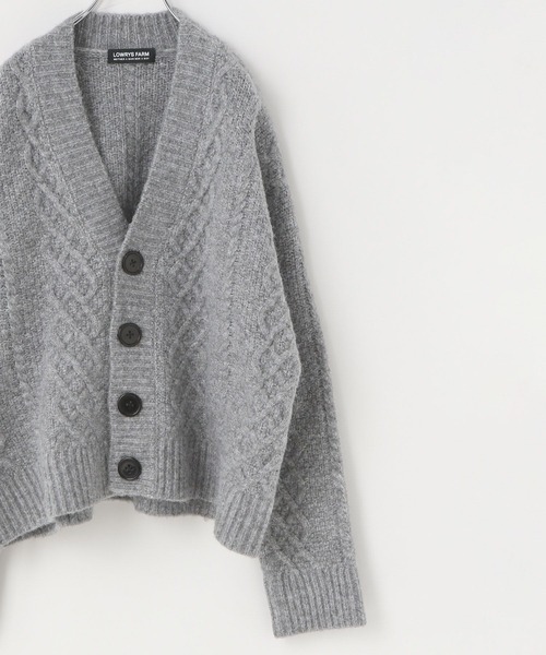 LOWRYS FARM（ローリーズファーム）の「３．５Ｇケーブルカーデ　972781（ニット/セーター・キッズ・ベージュ/グレー・FREE）」の6枚目の写真