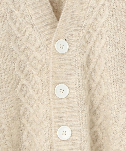 LOWRYS FARM（ローリーズファーム）の「３．５Ｇケーブルカーデ　972781（ニット/セーター・キッズ・ベージュ/グレー・FREE）」の11枚目の写真