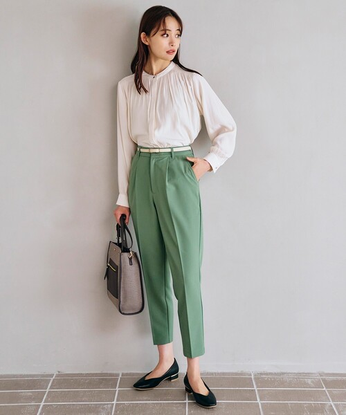 grove(グローブ)の「◆【洗える】ヴィンテージサテン長袖ブラウス(シャツ/ブラウス・レディース・アイボリー/ピンク/チャコールグレー/ブラック系/ホワイト系3/ライトグリーン・02/03/01/05/04)」の7枚目の写真