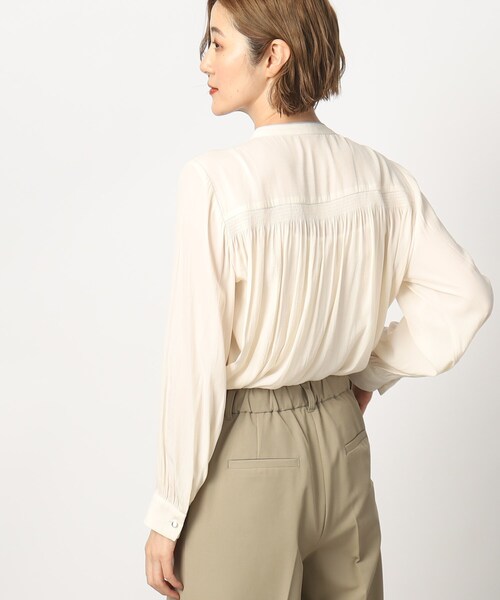 grove(グローブ)の「◆【洗える】ヴィンテージサテン長袖ブラウス(シャツ/ブラウス・レディース・アイボリー/ピンク/チャコールグレー/ブラック系/ホワイト系3/ライトグリーン・02/03/01/05/04)」の13枚目の写真