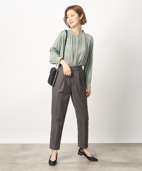 grove(グローブ)の「◆【洗える】ヴィンテージサテン長袖ブラウス(シャツ/ブラウス・レディース・アイボリー/ピンク/チャコールグレー/ブラック系/ホワイト系3/ライトグリーン・02/03/01/05/04)」の16枚目の写真