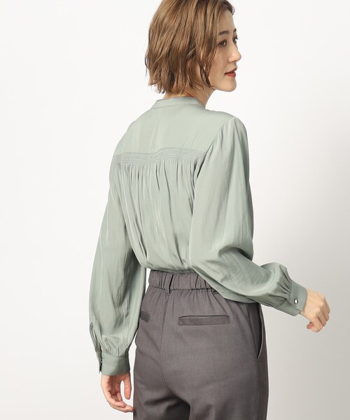 grove(グローブ)の「◆【洗える】ヴィンテージサテン長袖ブラウス(シャツ/ブラウス・レディース・アイボリー/ピンク/チャコールグレー/ブラック系/ホワイト系3/ライトグリーン・02/03/01/05/04)」の21枚目の写真